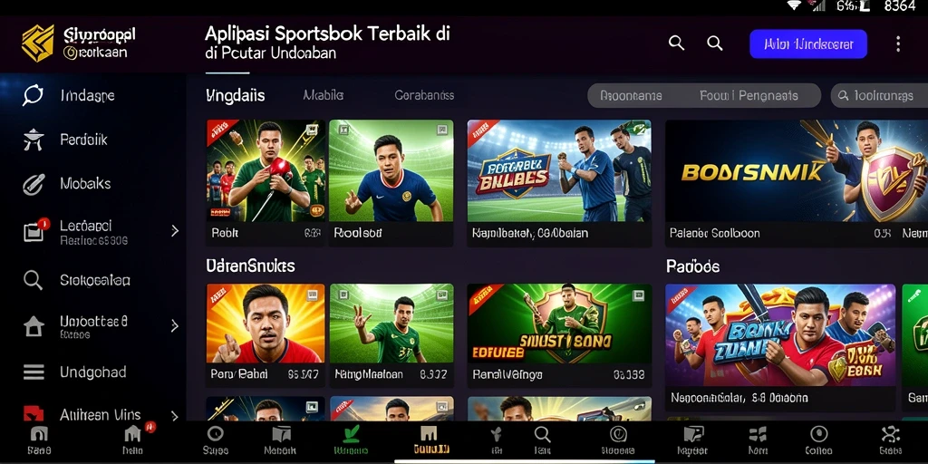Tampilan gameplay Sportsbook yang dinamis dan menarik di 8364.