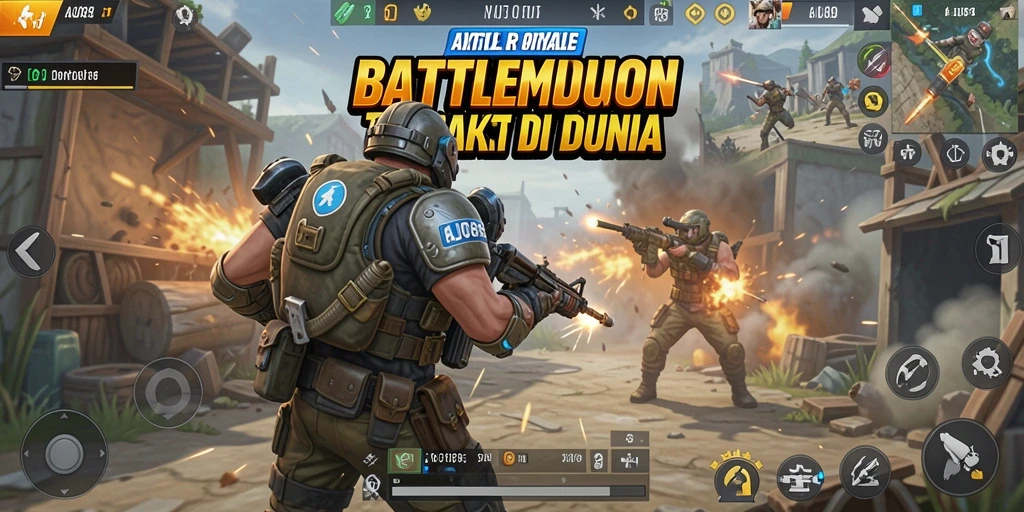Gameplay seru dan menegangkan dalam AJO89 Battle Royale.