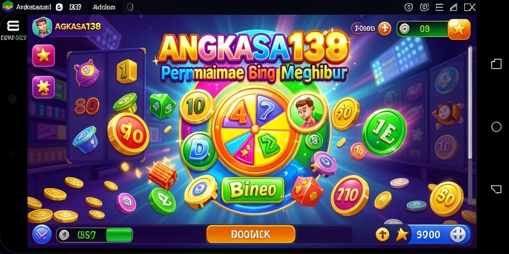 Tampilan gameplay seru dalam aplikasi Bingo ANGKASA138.