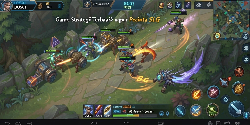 Tangkapan layar utama menunjukkan aksi seru gameplay SLG.