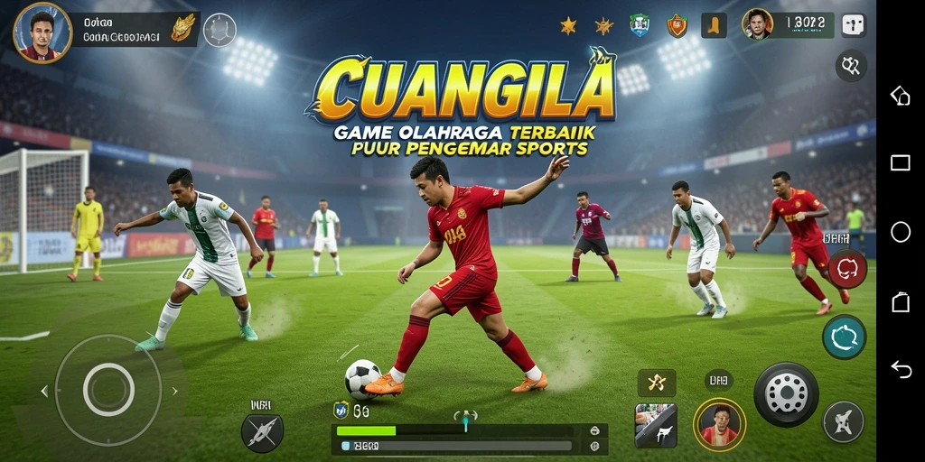 Tangkapan layar CUANGILA menunjukkan aksi seru dalam pertandingan olahraga.