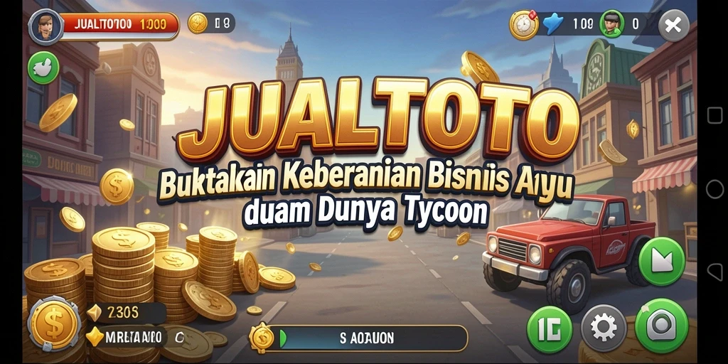 Tampilan menarik dari gameplay JUALTOTO dengan elemen Tycoon.
