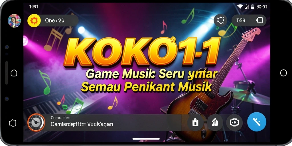 Screenshot dari gameplay KOKO11 menampilkan keseruan bermain musik.
