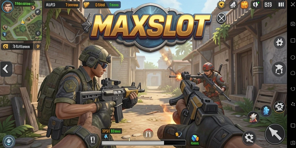 Gameplay seru dalam MAXSLOT yang menampilkan aksi TPS yang mendebarkan.