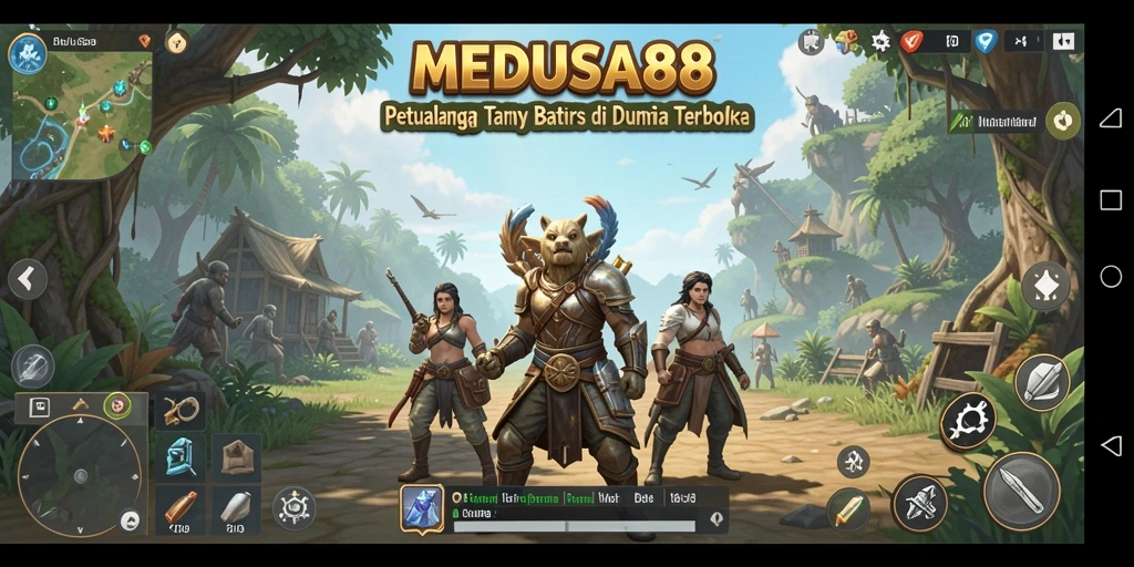 Tampilan gameplay MEDUSA88 yang menakjubkan di dunia terbuka.