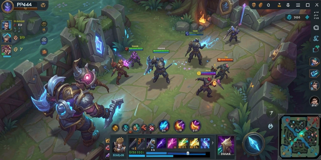Tampak seru pertarungan gameplay MOBA di PP444.
