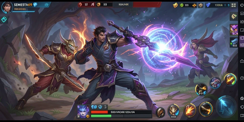 Tampilan gameplay dinamis dalam SEMESTA69 yang penuh aksi.